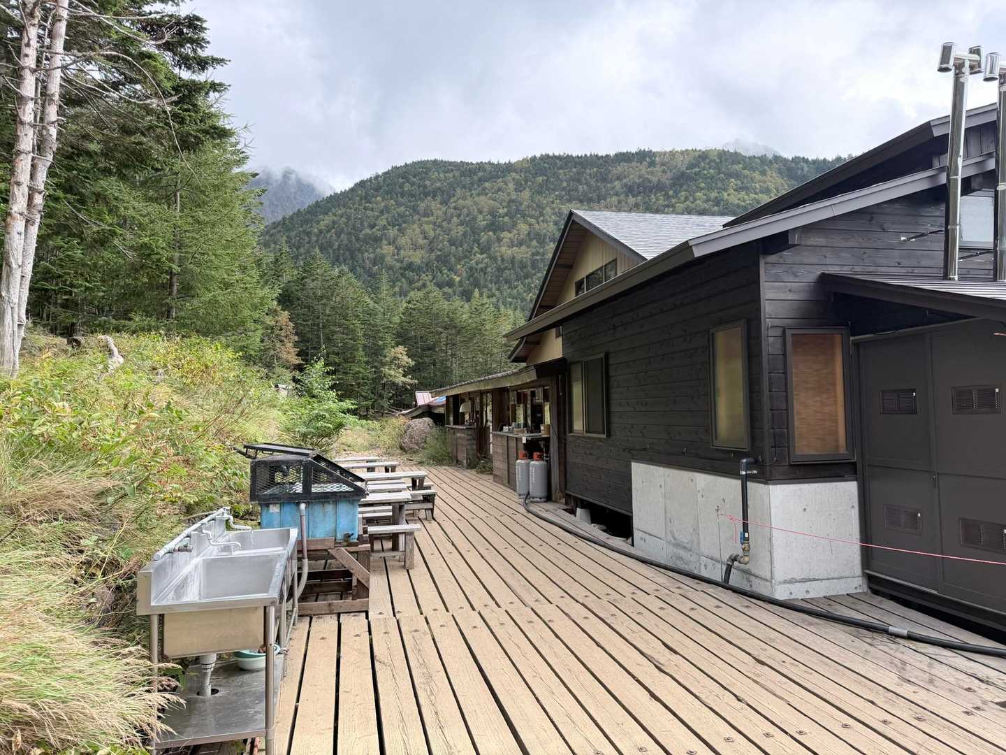 今日の宿泊地、赤岳鉱泉に到着