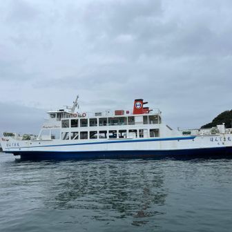 復路便の12:35の10分ちょい前には本島港に到着。高無防山の藪漕ぎ中には撤退も頭に過ったけど、まあなんとかなった。厳しい行程を組むと、そのうち痛い目にあうかもしれないが…