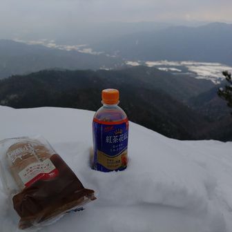 展望岩に戻って休憩
数時間前にドリンクホルダーに入れたホットティーはすっかりアイスティーに🥲