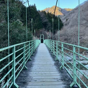 西沢出合の馴染みの橋に降りてきました