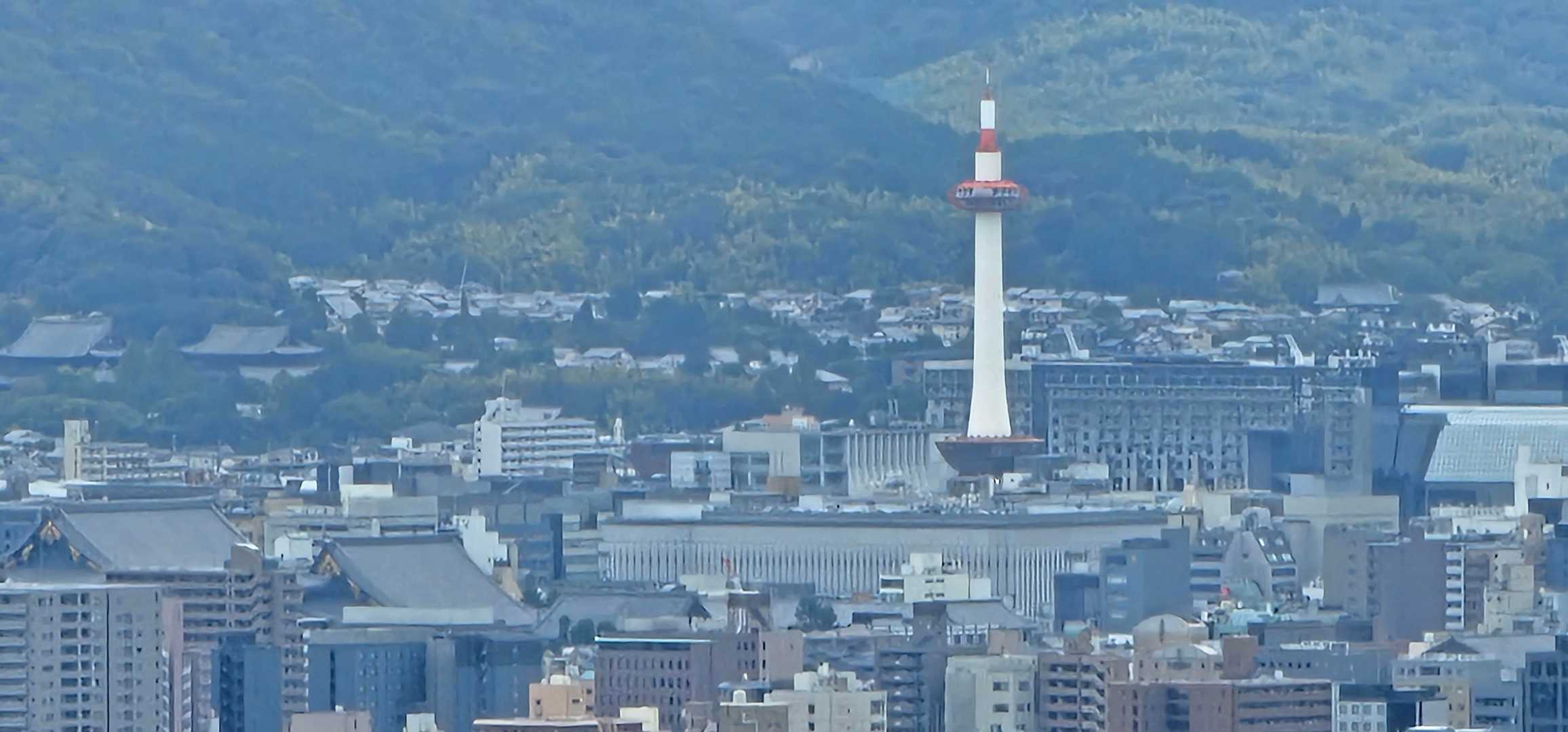 途中からの眺望
京都タワー😃