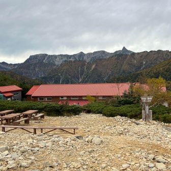 常念小屋を後にして下山開始です。
まだ　常念岳に登ってないのでまた来るよ。