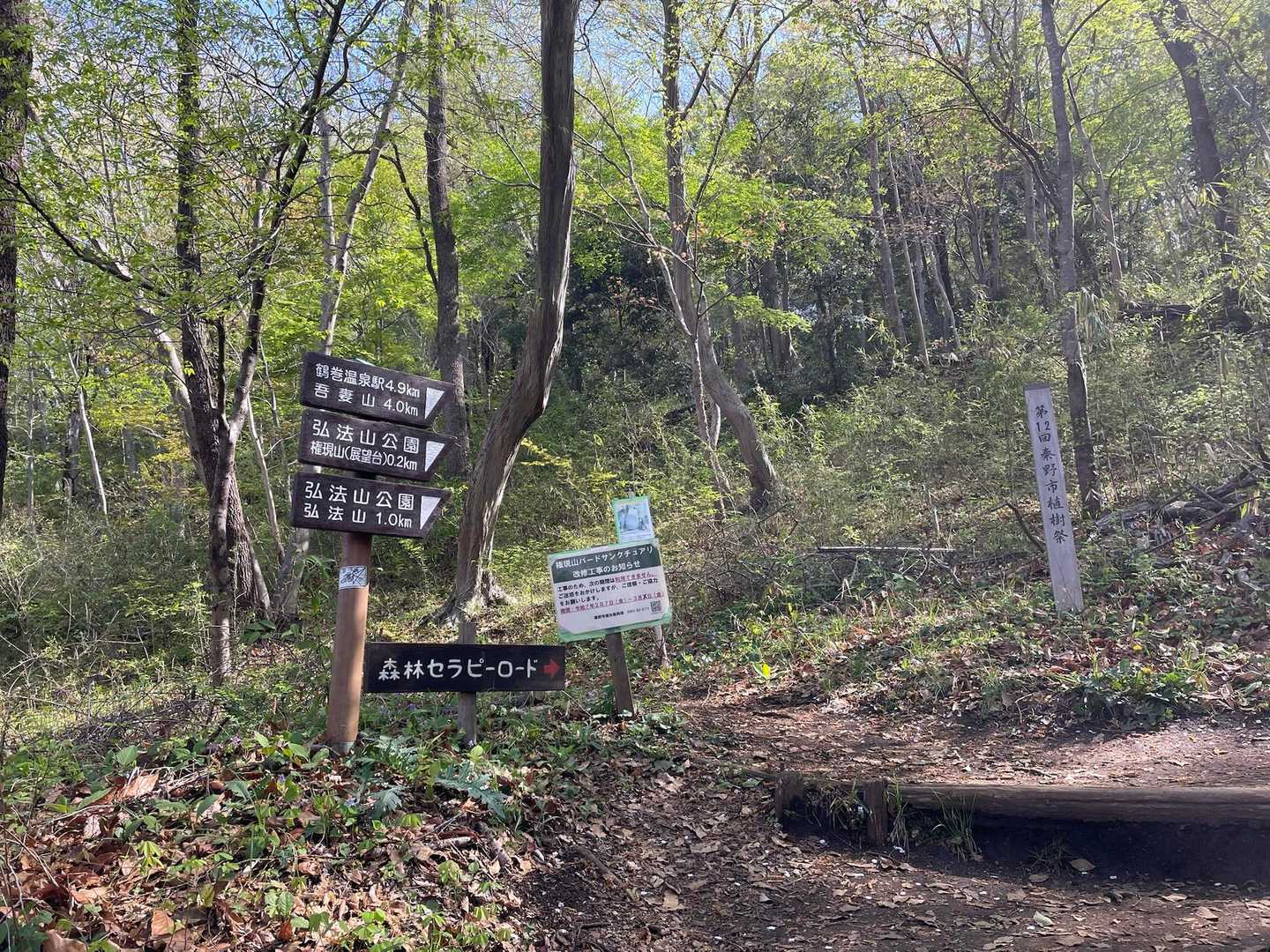 弘法山公園入口登山口-権現山 往復コースの写真
