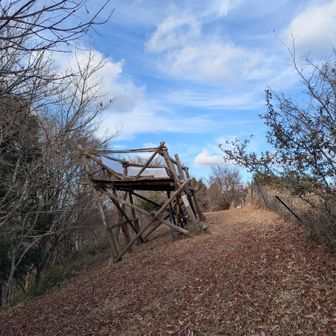 山頂の展望デッキ。
ほとんど木が腐っていて、上にあがるのがめっちゃ恐かったです。