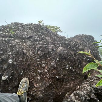 顔面岩山頂からも真っ白