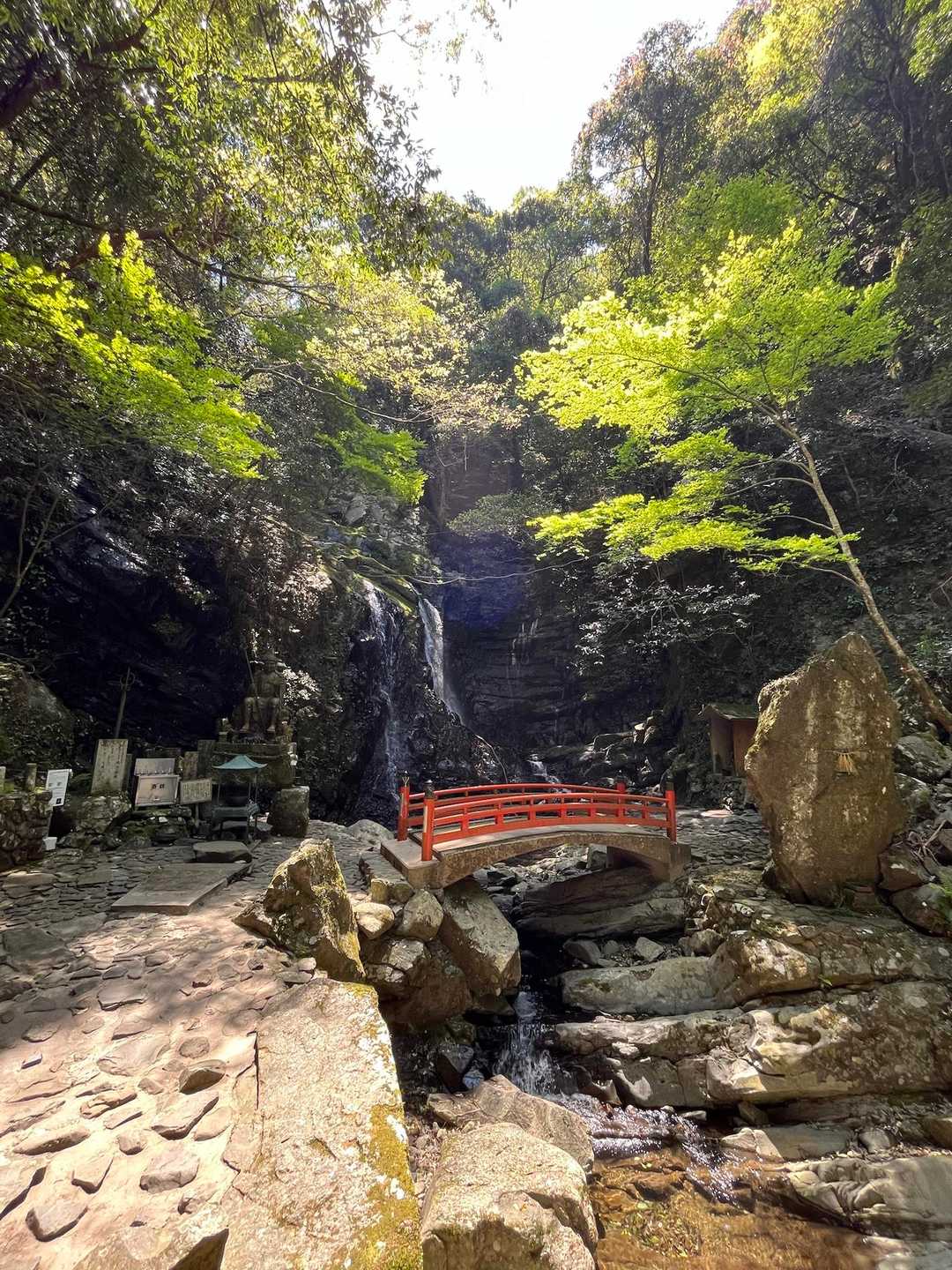下山して修行の滝を拝観。