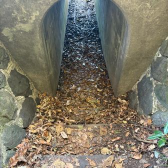 トンネルの上は線路