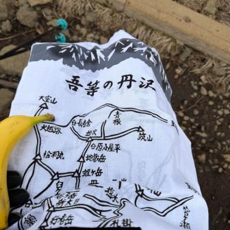 今日のバナナと先ほどの手拭い😻