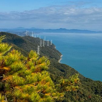 八代海の宇土半島方面
