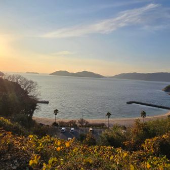 はなぐり海水浴場～穏やかな師走の瀬戸内海👀