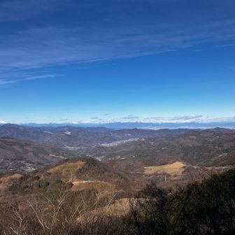北方面。一際目立つ雪山は浅間山。