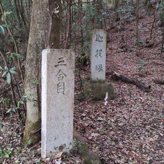出発してすぐ3合目の碑。
ちなみに、1合目の碑は麓の加波山神社に、２合目の碑は出発地手前の寝不動にあります。
