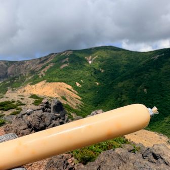 岩に座って休憩②
