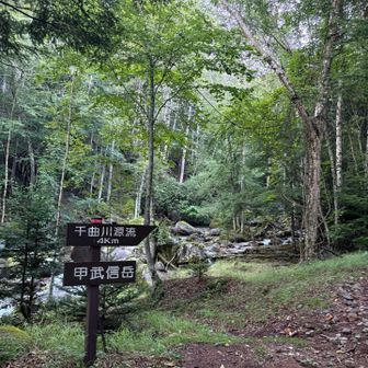 標識。4kmは直線距離ってことかな。