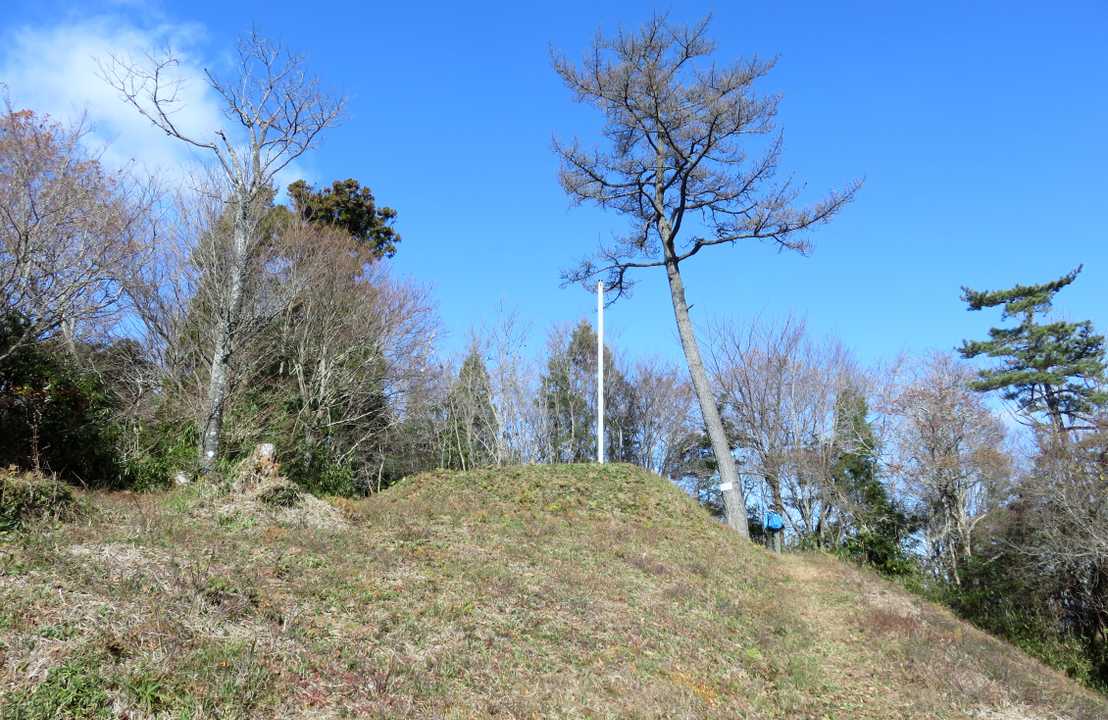 右手小高く盛り上がったところが山頂のようです
