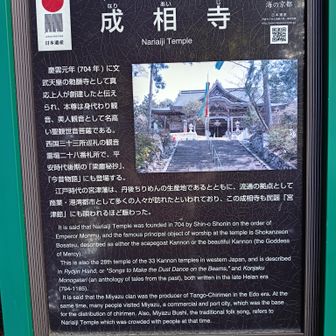 成相寺の境内まで見せていただました。ご本尊の画像は不敬にあたると思い取りませんでした。