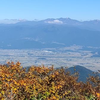 大野市街。白山。