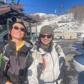 到着。2025雪山始め大成功❄️