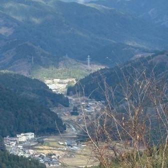 朝倉氏遺跡が眼下に