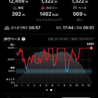 最後の下りは、飛ばして569%！