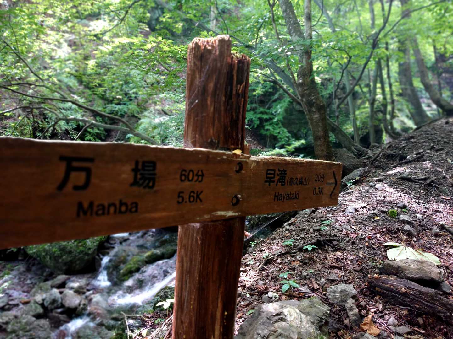 道標❗やっぱり滝がメイン(笑)
