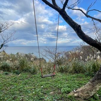 ブランコからの風景 今回もここから雨……