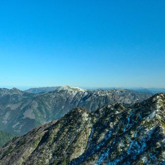 山頂に雪の帽子をまとった
東黒森さん