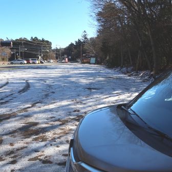 14500歩。　車の冬タイヤチェック→雪の上を走って止まって回って帰ろう
