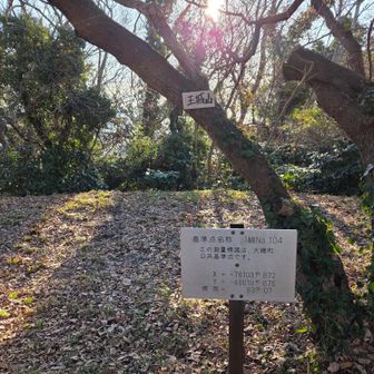 王城山山頂標識