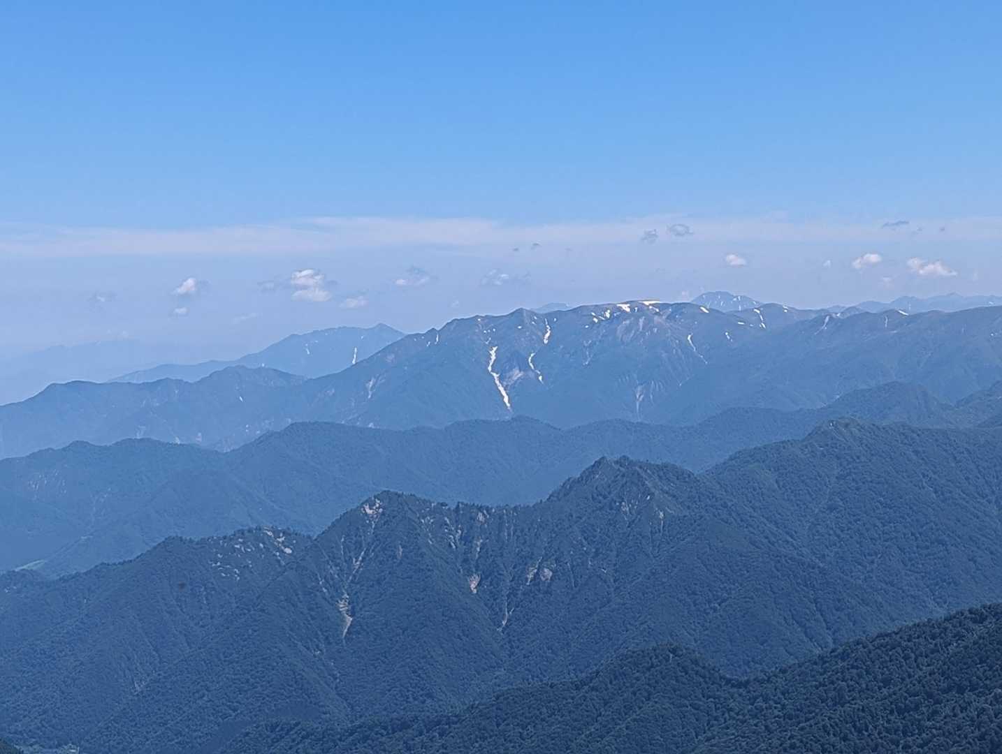 巻機山と越後三山
