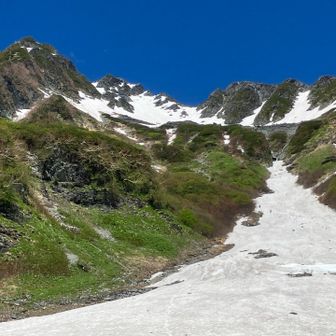 北穂高岳、右手が東稜