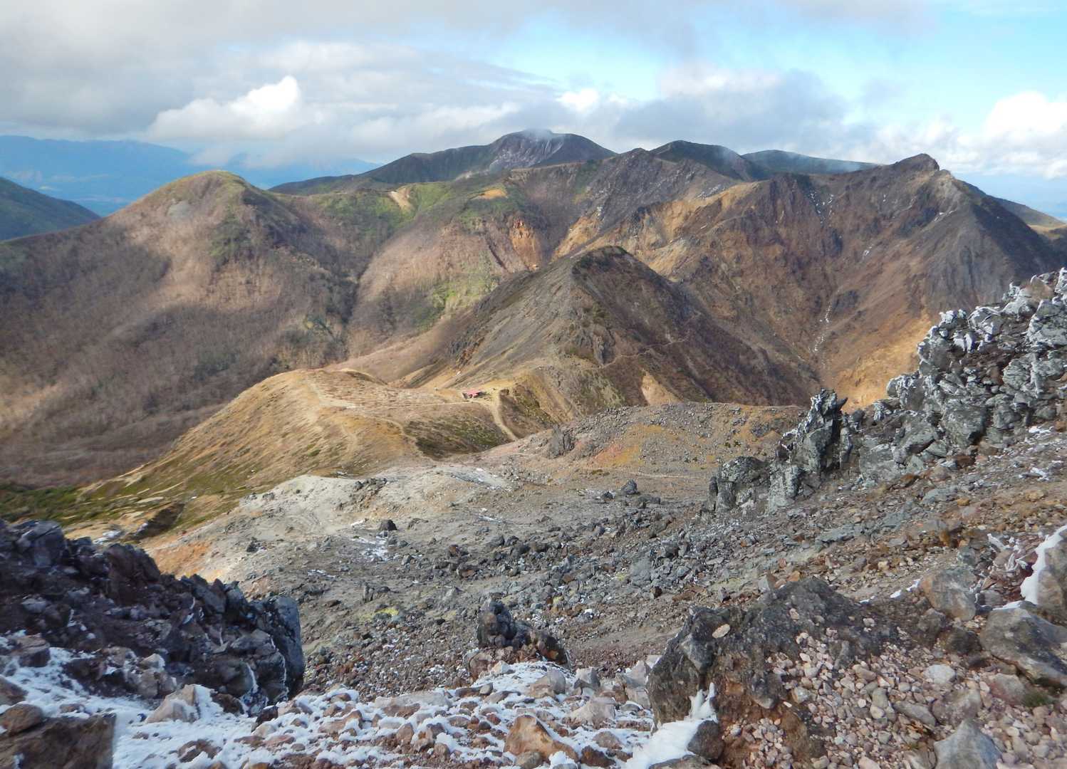 茶臼岳から北方の那須連山を眺めます