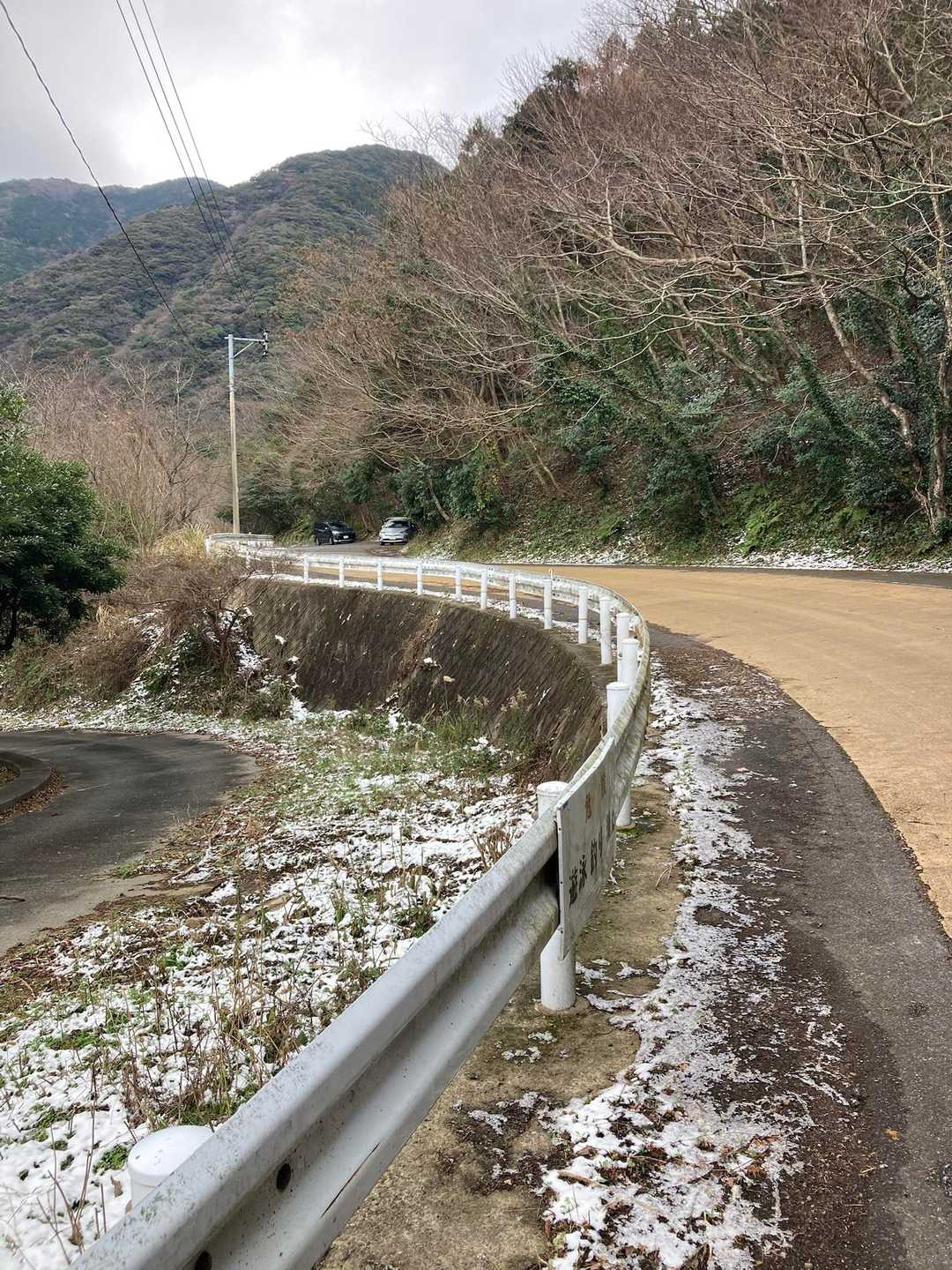 ここで雪が残ってるとは・・