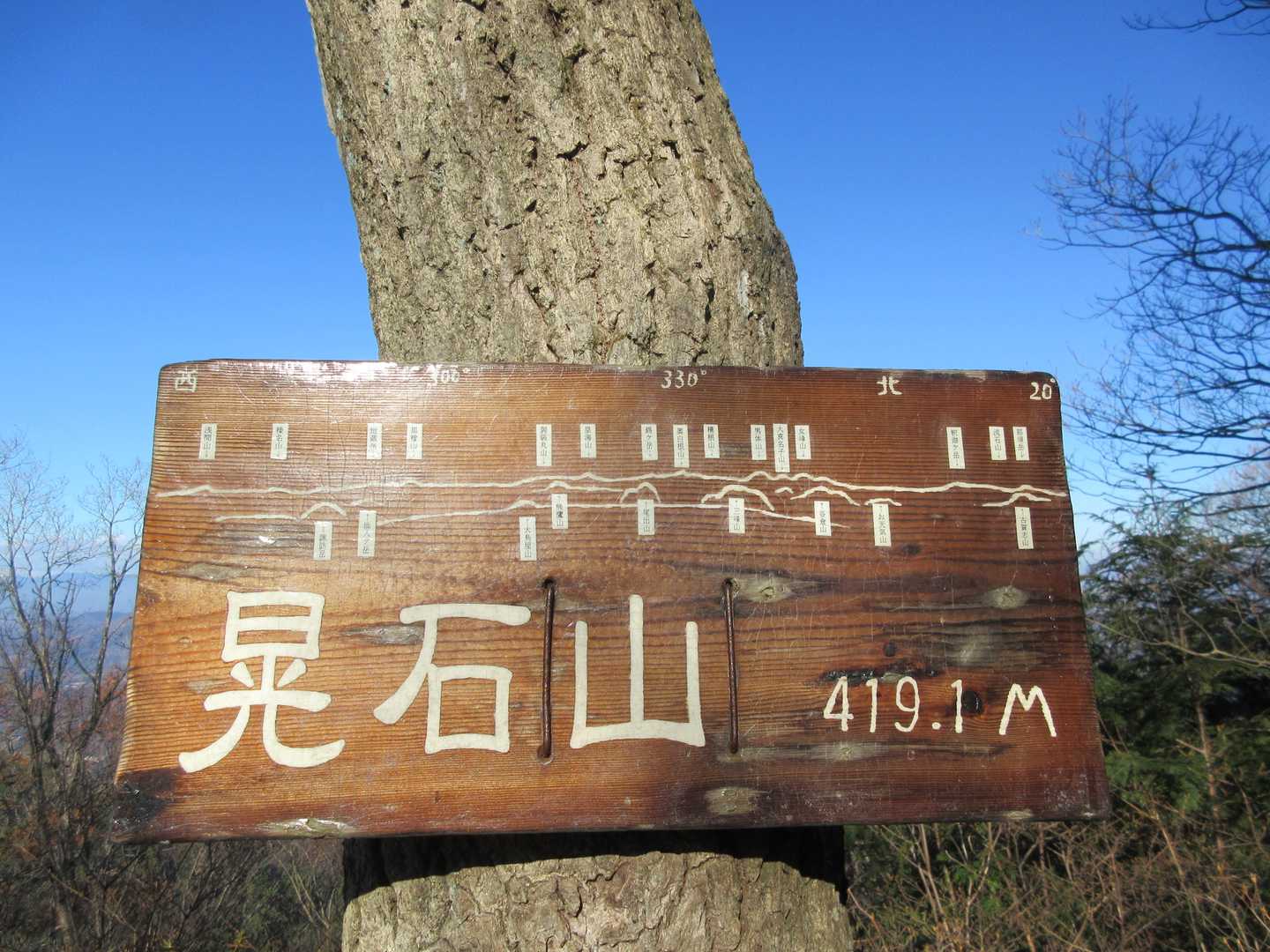 晃石山・山頂419.1M