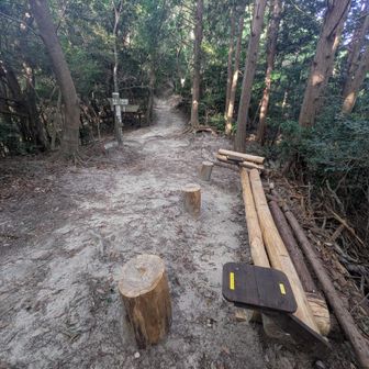 休憩ベンチが新しい👍