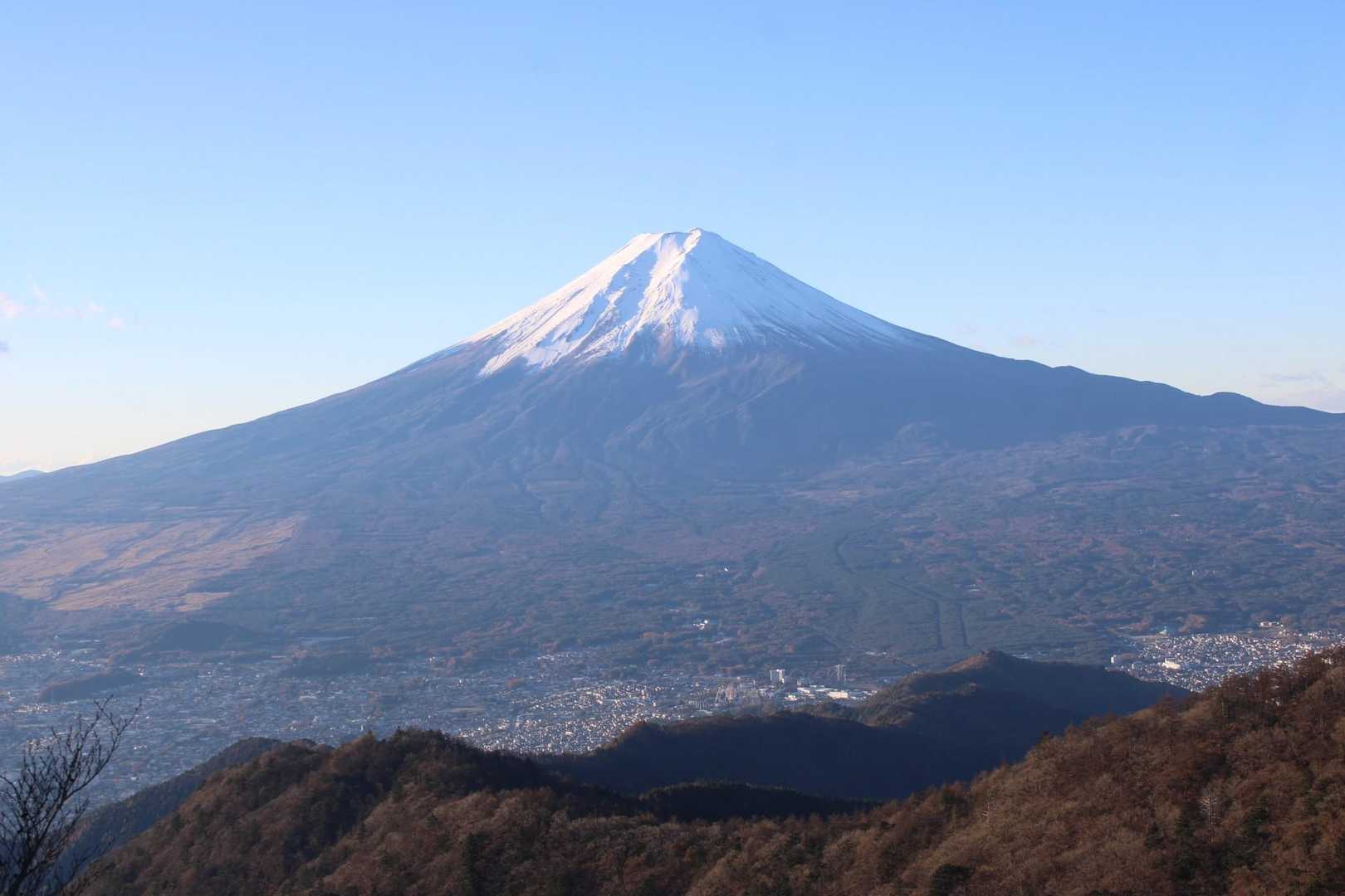 山頂から富士山