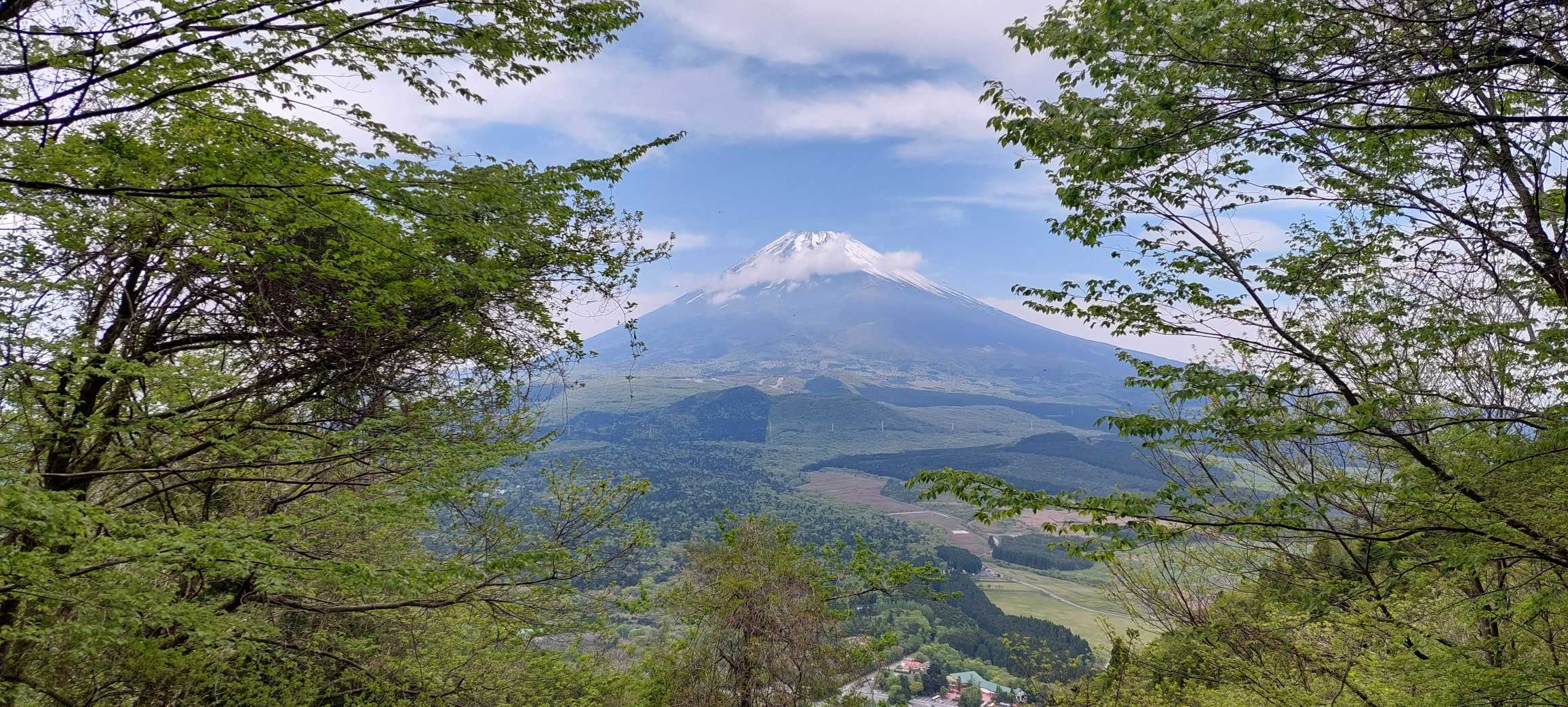 途中の見晴台からの富士山