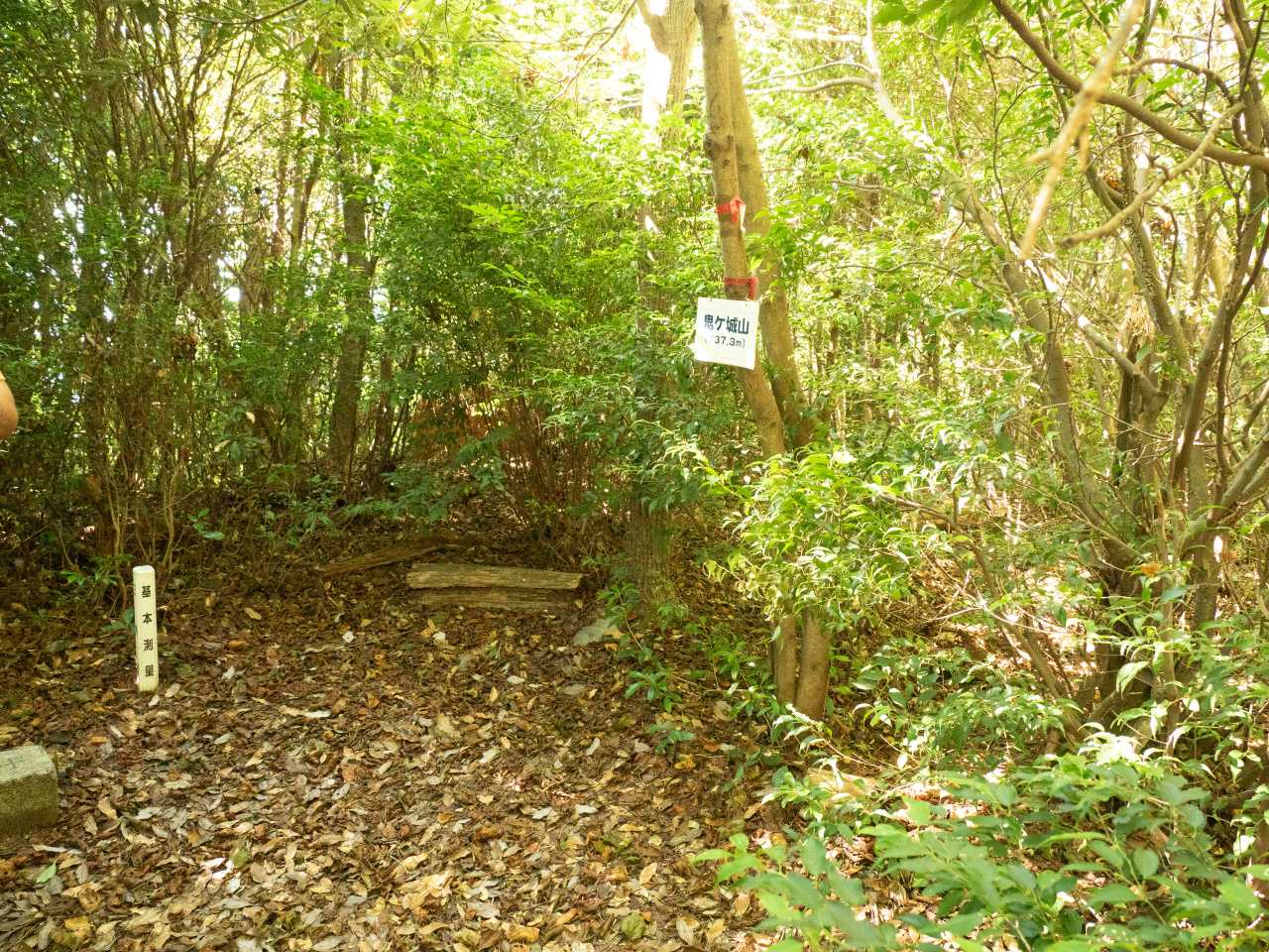 鬼が城山に着いた。展望はない。