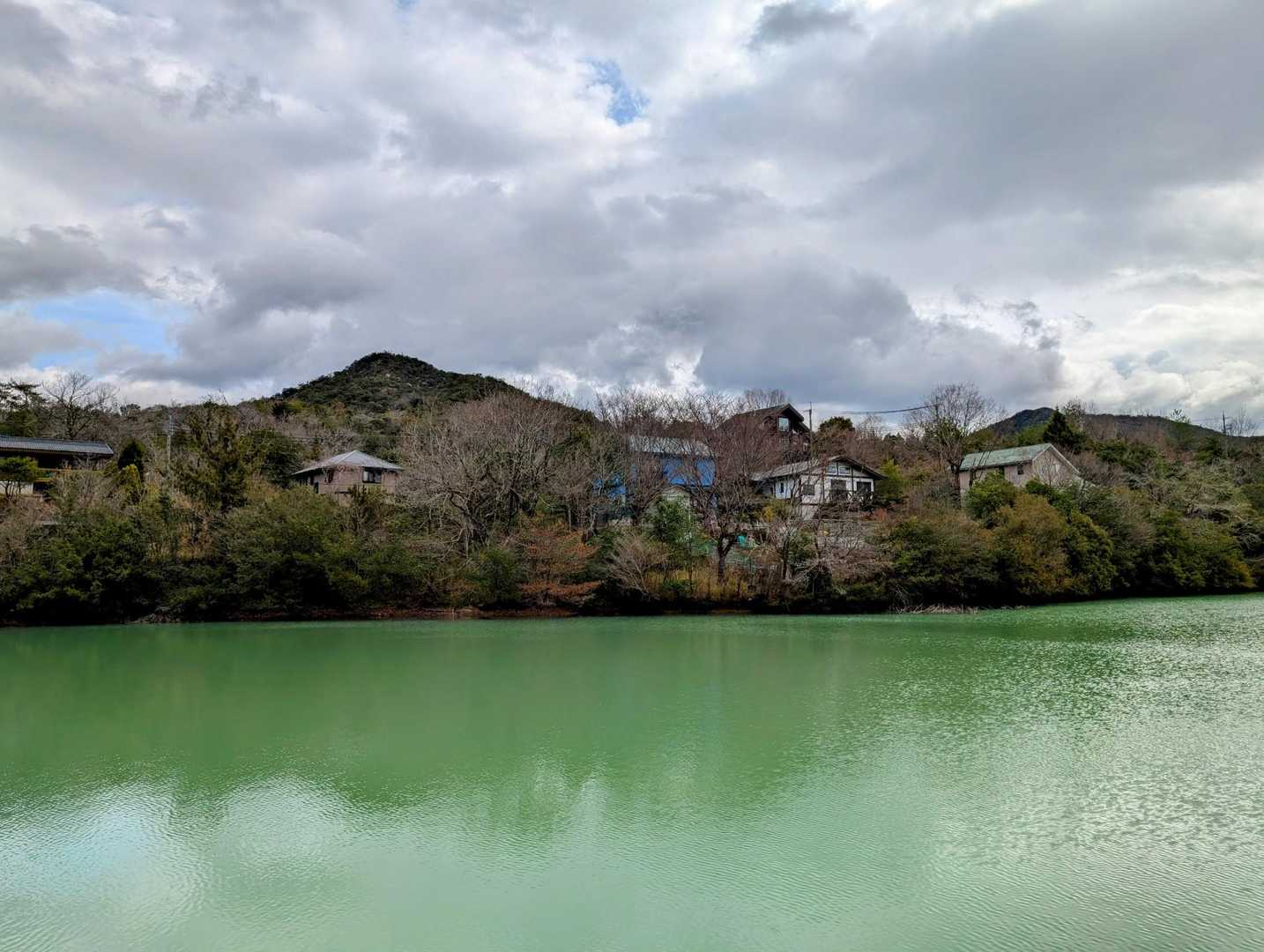 
数曽寺池 (すそうじいけ)

これ農業用のため池で
台風などの大雨時の雨水を貯留して
下流域の浸水被害を減らすために
あらかじめ水位を下げる取り組みをされているそうで…

どうりで前に来たとき干からびてたんやな〜
今日はたぷたぷ
