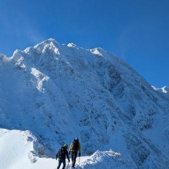 deraさん、主稜線から1636Pまで降りて来てくれました✨お待たせしてすみませんでした💦めちゃ心強かったです😊