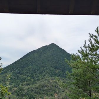 途中の東屋からは額絵のよう。