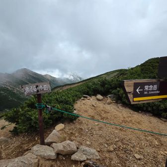 東天井岳はちょっと寄り道する感じ。登り5分くらいなので行ってみます(この写真に写ってない逆方向)