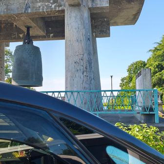 鉢伏山駐車場に停めてスタート