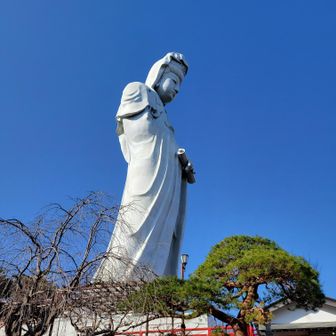 青空に映える観音様