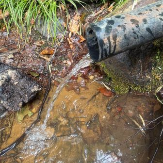 さらに降ってまた水場💧
こちらの水は冷えてて美味しい！😋
家で水割り用にお持ち帰り🤣