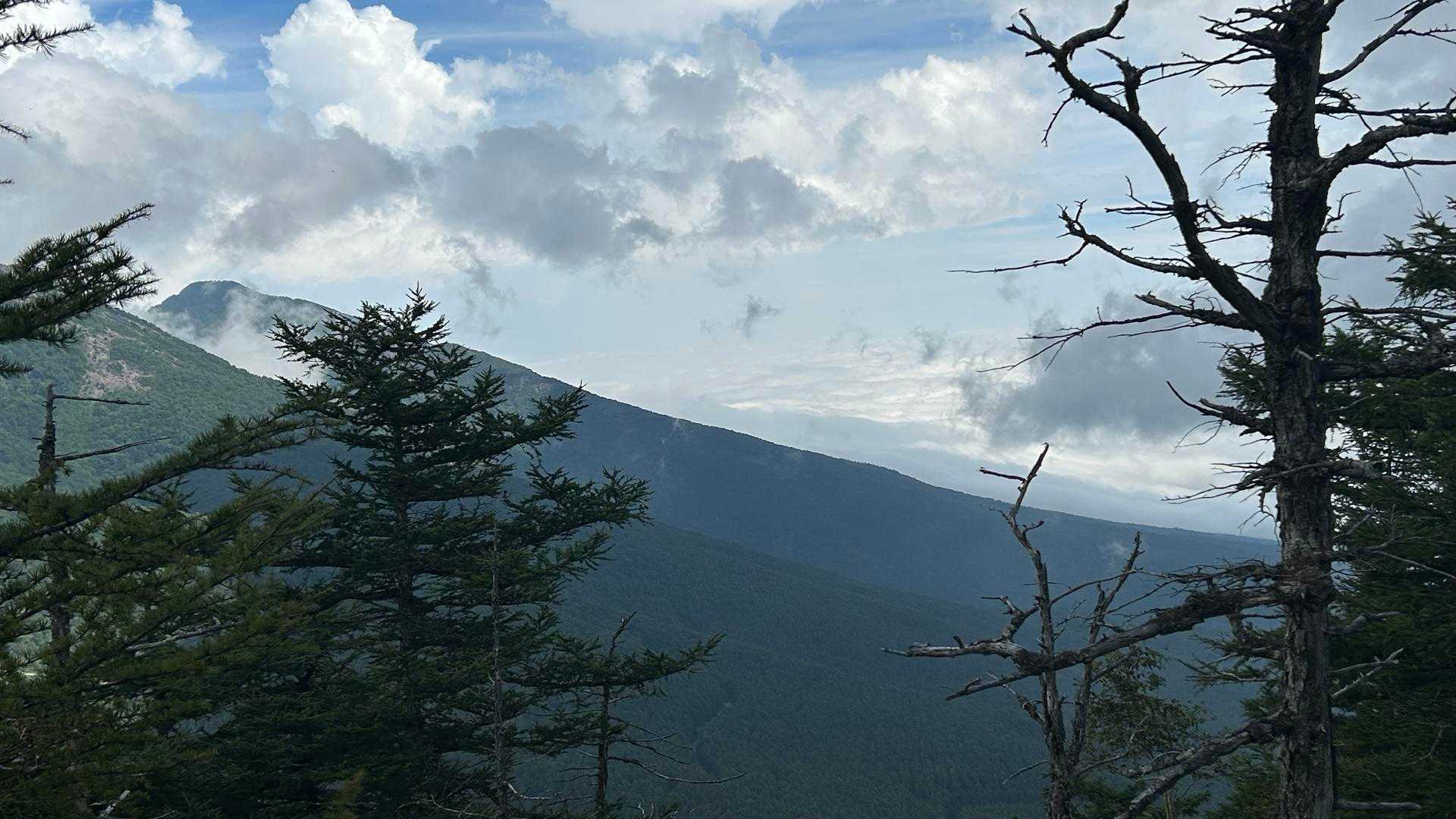 下山途中
剣ヶ峰の向こうの雲海
もうちょいみたかった