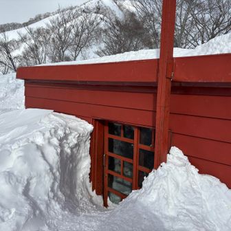 避難小屋ですわ
行きは扉閉まってましたけど、帰りは開いてたわ
閉まりませんでしたの