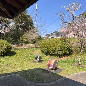 近所のパン屋🥐さんのパン食べる😋
遊具可愛いので乗りたいけど大人なので諦めました