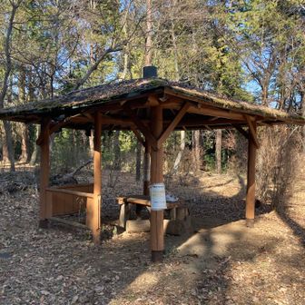 朽ちつつある東屋🏚️…遊歩道🌿とはつながってません😂💦
