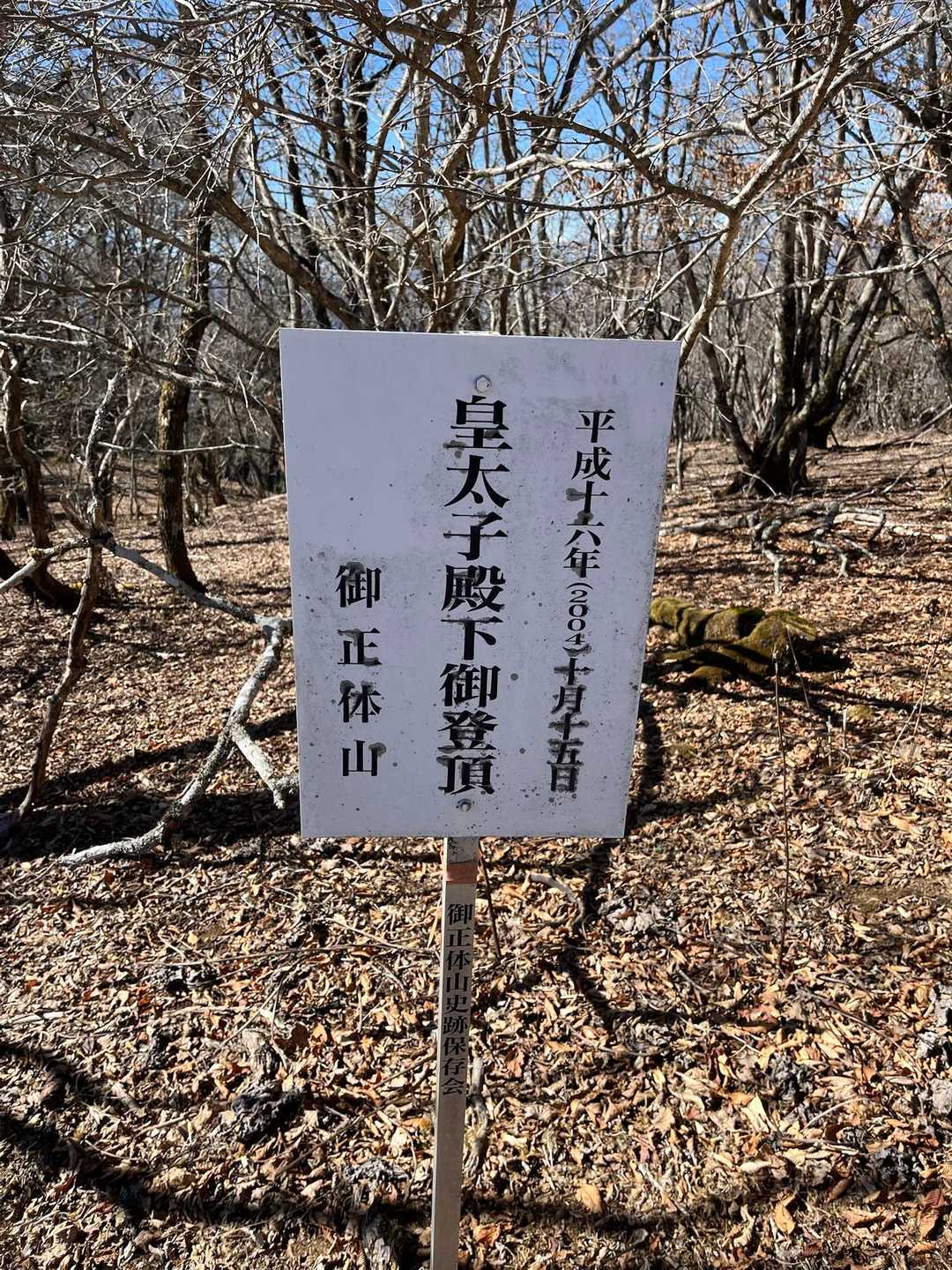 今日の登頂に箔を付けてくれた看板🪧
陛下は渋専だな〜